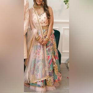 Colorful Printed Lengha